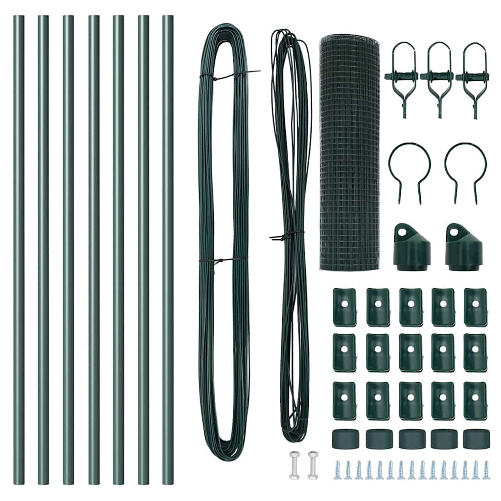 Palo della recinzione Verde 10 x 0,5 m (reticolato 12 x 12 mm)