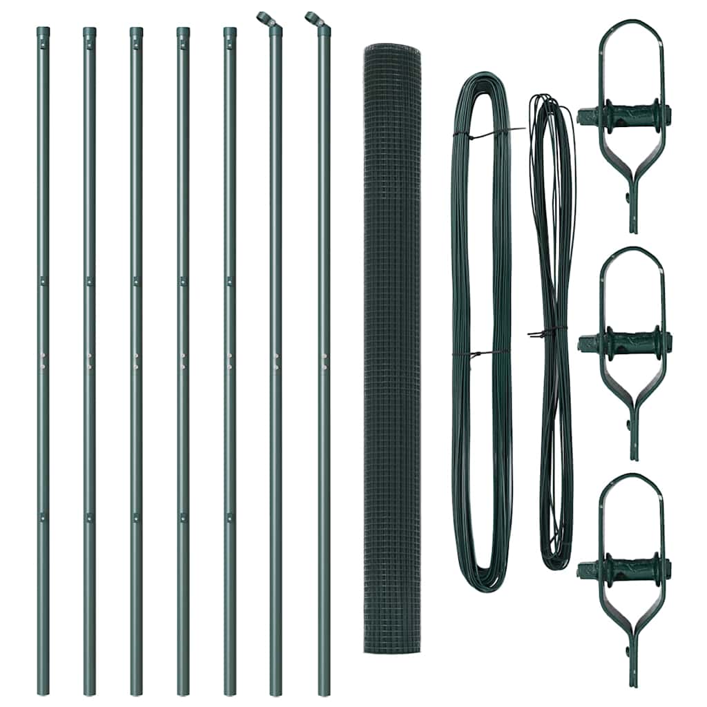 Palo della recinzione Verde 10 x 1,5 m (rete 12 x 12 mm)