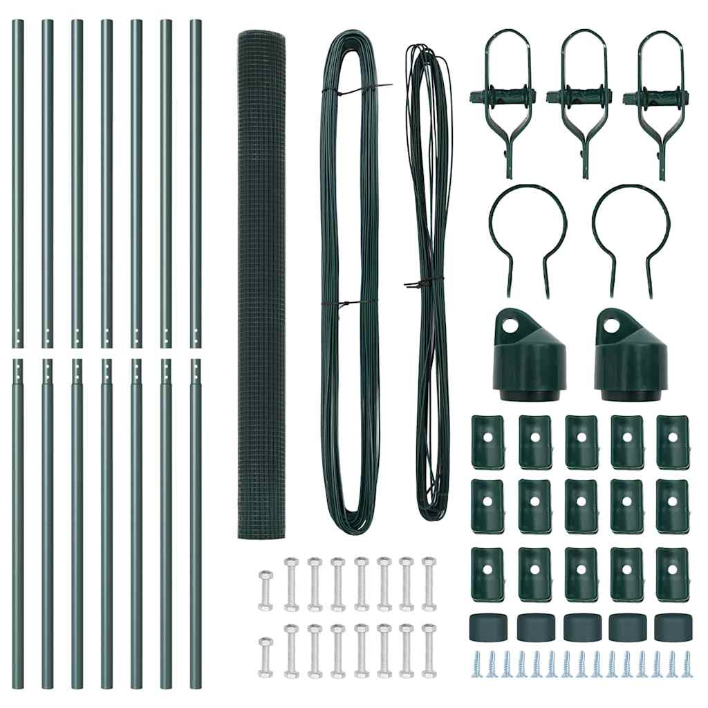 Palo della recinzione Verde 10 x 1,5 m (rete 12 x 12 mm)