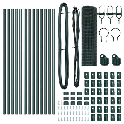 Palo della recinzione Verde 25 x 0,5 m (maglia 19 x 19 mm)