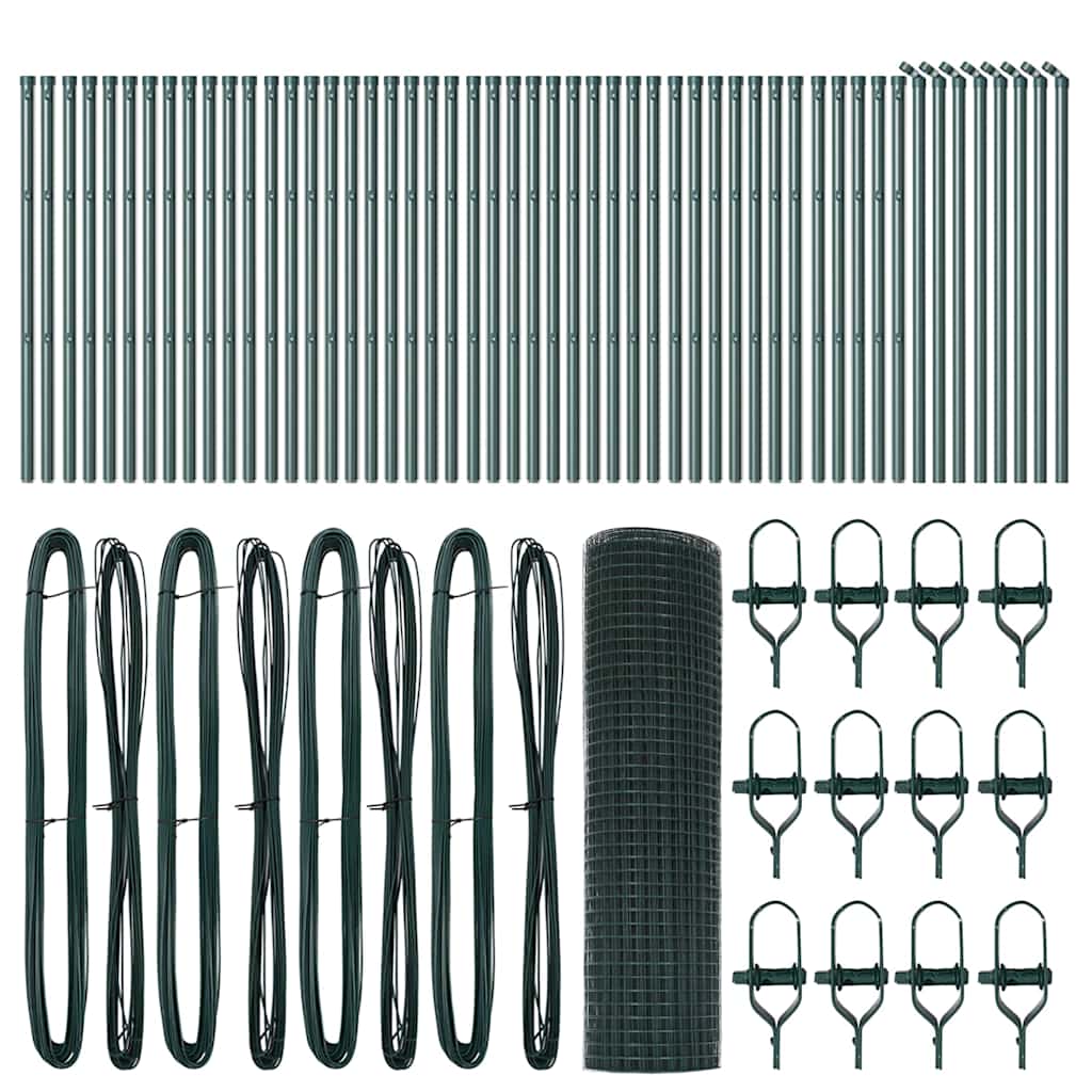 Palo della recinzione Verde 100 x 0,6 m (rete 16 x 16 mm)