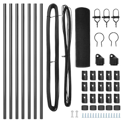 Palo della recinzione Grigio 10 x 0,4 m (rete da 25 x 25 mm)