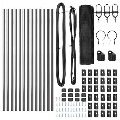 Palo della recinzione Grigio 25 x 0,6 m (maglia 12 x 12 mm)