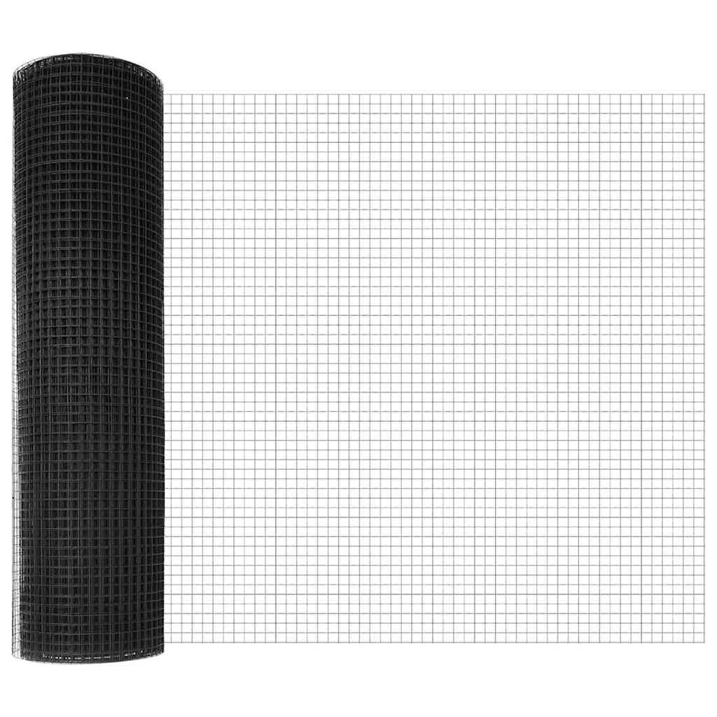 Palo della recinzione Grigio 25 x 0,6 m (maglia 12 x 12 mm)