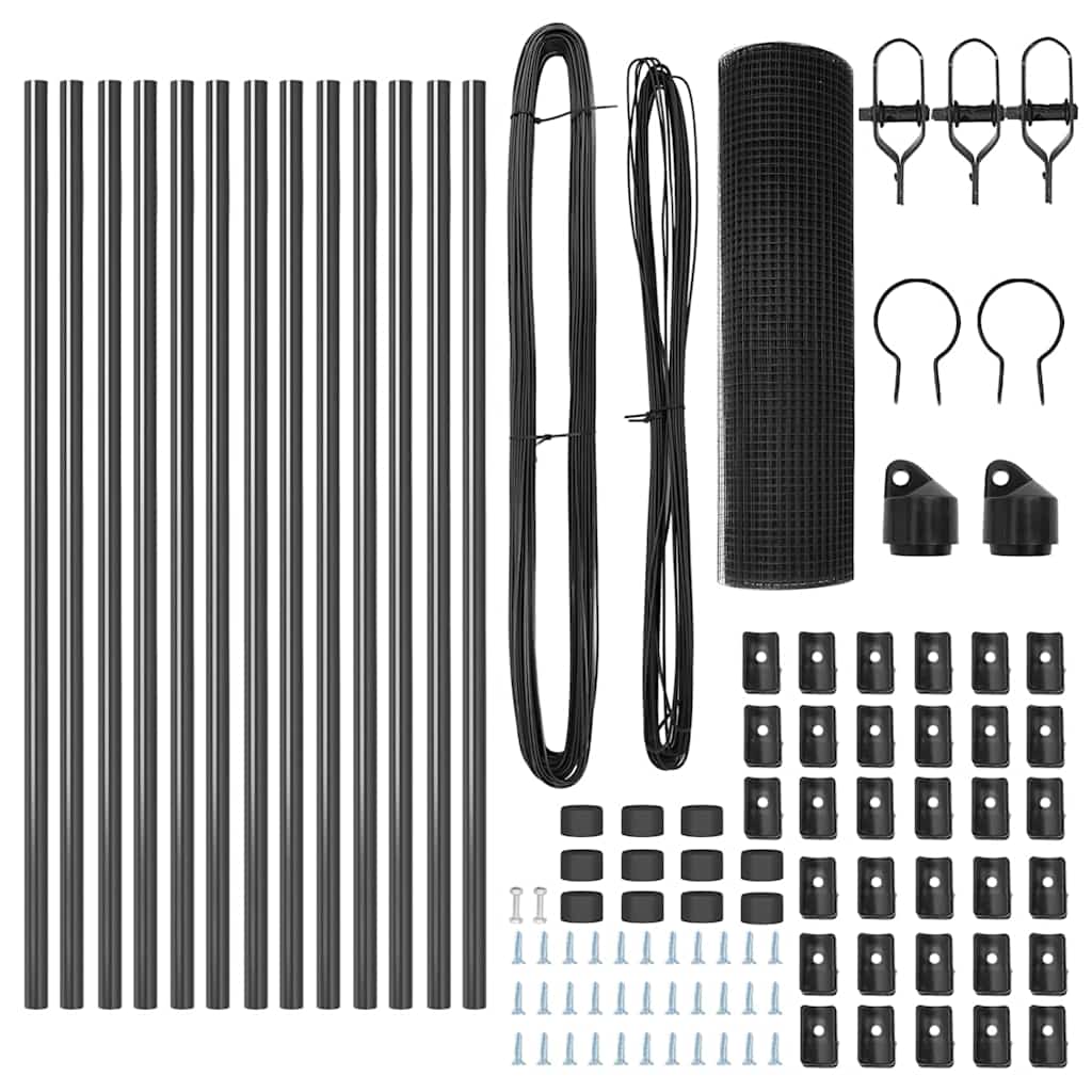 Palo della recinzione Grigio 25 x 0,6 m (mesh 16 x 16 mm)