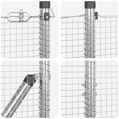 Recinzione in rete saldata con punte 10 x 1,2 m (P x A)