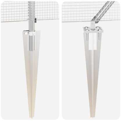 Recinzione in rete saldata con punte Acciaio Argento Rete | homemem39