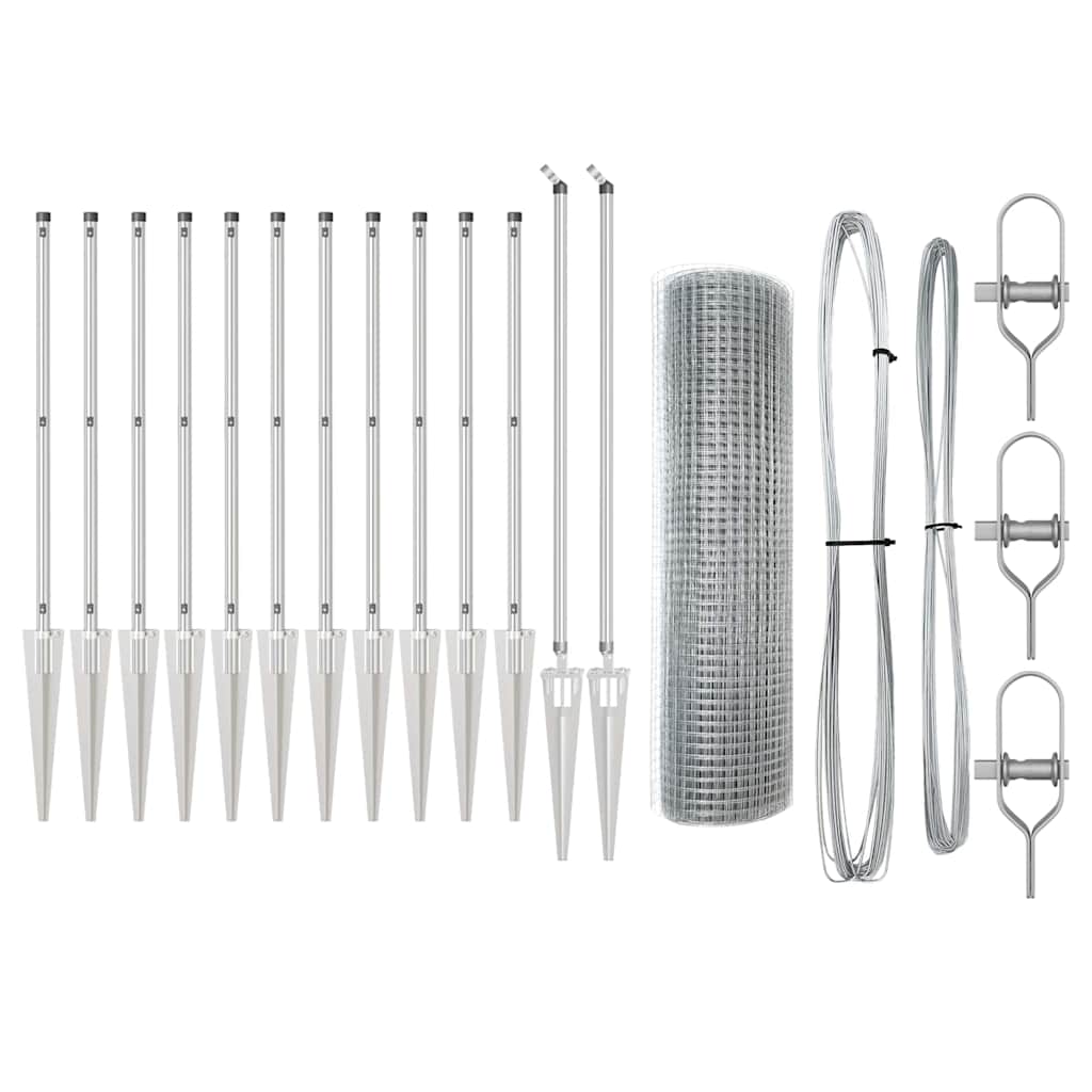Recinzione in rete saldata con punte Acciaio Argento Rete | homemem39