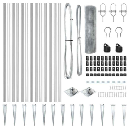 Recinzione in rete saldata con punte Acciaio Argento Rete | homemem39