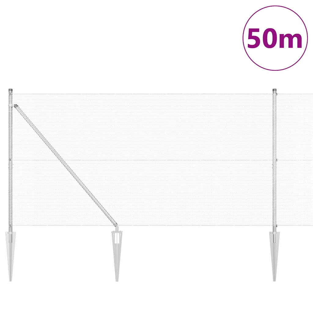 Recinzione in rete saldata con punte Acciaio Argento Rete | homemem39