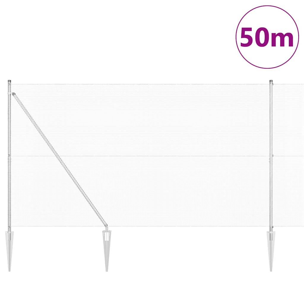 Recinzione in rete saldata con punte 50 x 1,5 m (L x H)