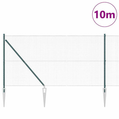 Recinzione in filo saldato per esterni con punte 10 x 1,2 m