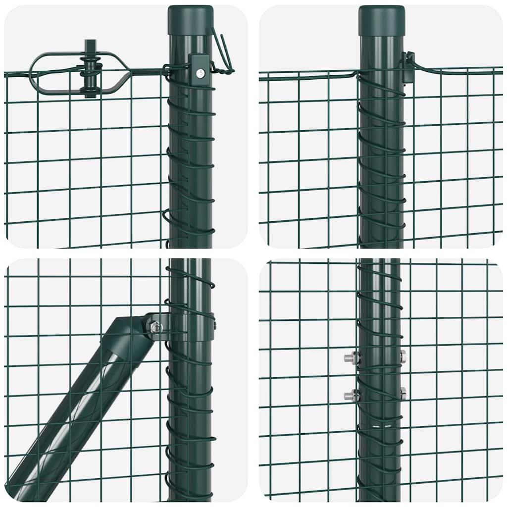 Recinzione in rete saldata con punte Acciaio e PVC Verde Rete | homemem39