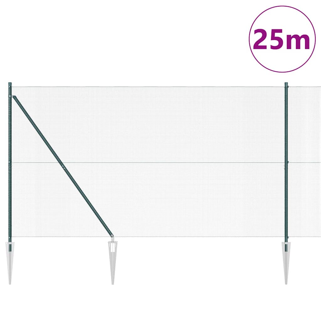 Recinzione in rete saldata con punte 25 x 1,5 m (P x H)