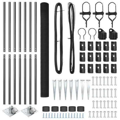 Recinzione in rete saldata con punte Acciaio e PVC Grigio Rete | homemem39