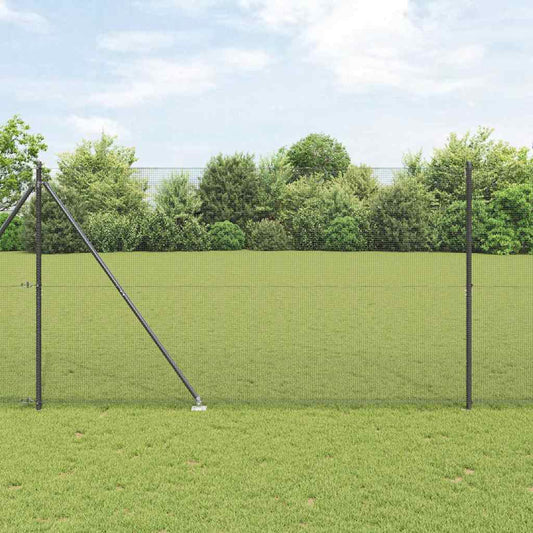Recinzione in rete saldata con punte Acciaio e PVC Grigio Rete | homemem39