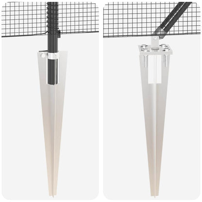 Recinzione in rete saldata con punte Acciaio e PVC Grigio Rete | homemem39