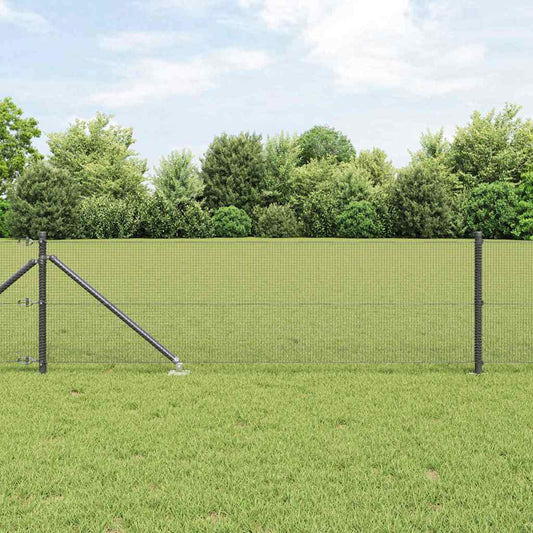 Recinzione in rete saldata con punte Acciaio e PVC Grigio Rete | homemem39