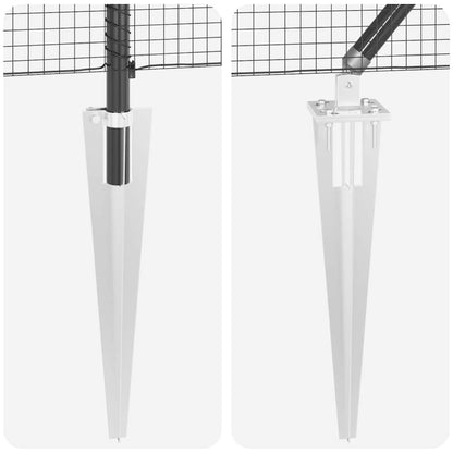 Recinzione in rete saldata con punte Acciaio e PVC Grigio Rete | homemem39