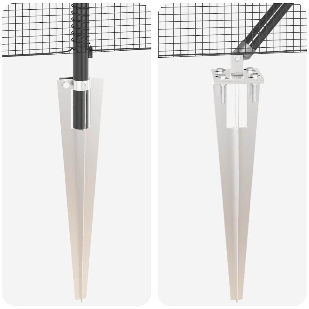 Recinzione in rete saldata con punte Acciaio e PVC Grigio Rete | homemem39