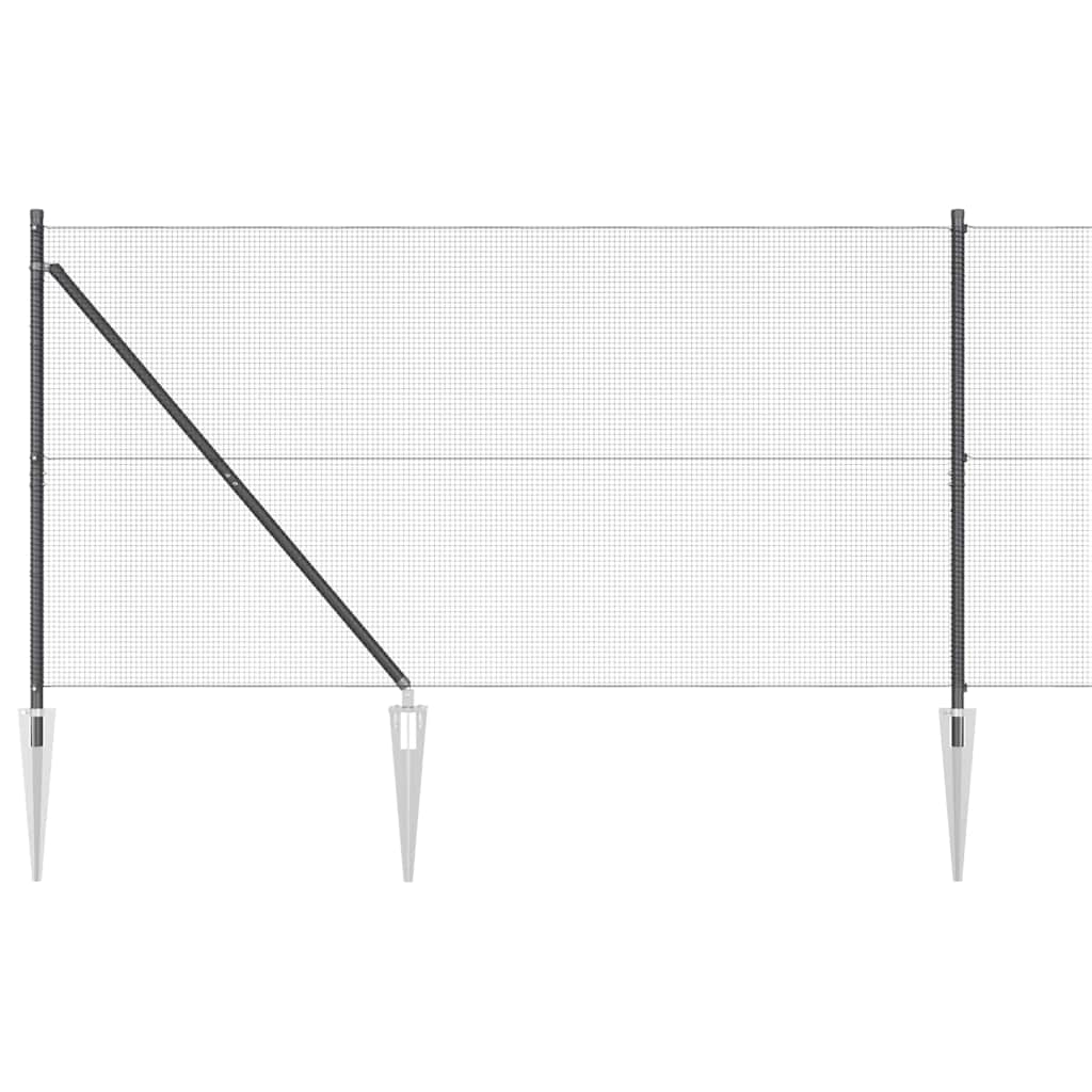 Recinzione in rete saldata con punte Acciaio e PVC Grigio Rete | homemem39