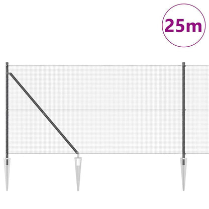 Recinzione in rete saldata con punte Acciaio e PVC Grigio Rete | homemem39