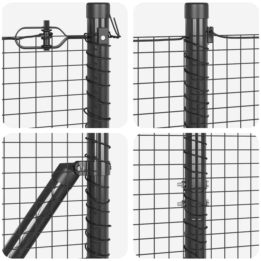 Recinzione in rete saldata con punte Acciaio e PVC Grigio Rete | homemem39