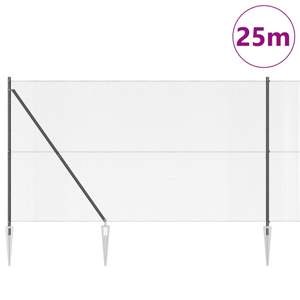 Recinzione in rete saldata con punte Acciaio e PVC Grigio Rete | homemem39
