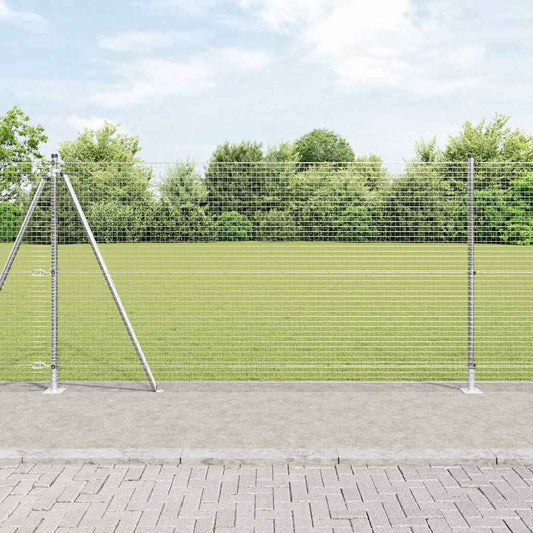 Recinzione Metallica Saldato con Base in Cemento 25 x 1,2 m