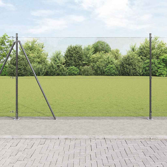 Recinzione Metallica Saldato con Base in Cemento 10 x 1,5 m