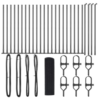 Palo della recinzione Grigio 50 x 0,8 m (rete 19 x 19 mm)