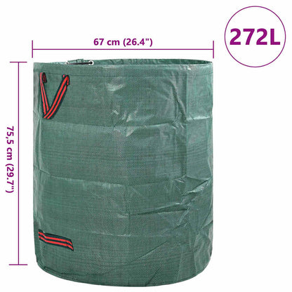 Sacchi per Rifiuti da Giardino 12 pcs Verde 67 x 67 x 75,5 cm