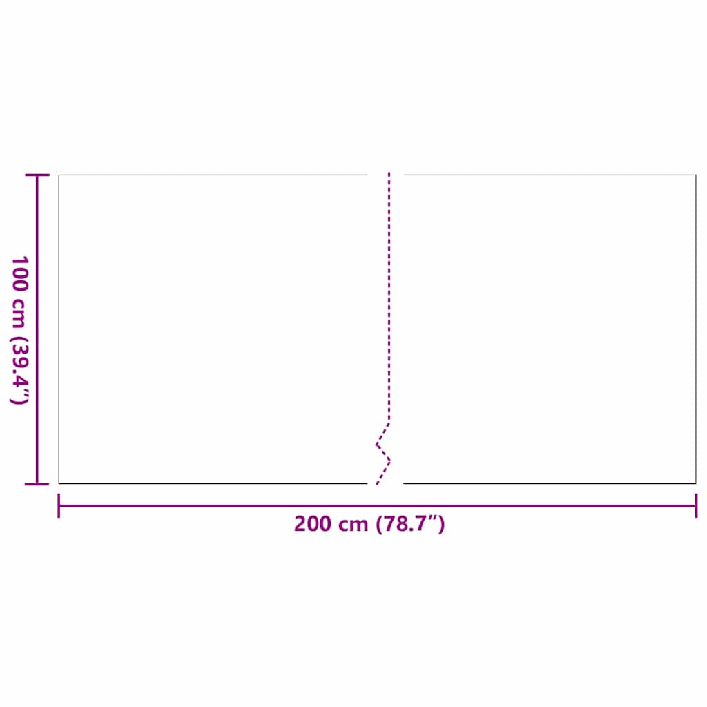 Erba artificiale Nero 200 x 100 x 4 cm Polipropilene