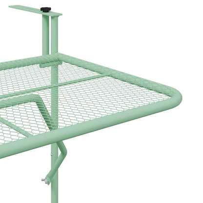 Tavolo Appeso da Balcone Verde menta 60 x 39 x 65 cm Acciaio