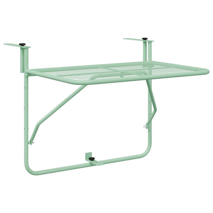 Tavolo Appeso da Balcone Verde menta 60 x 39 x 65 cm Acciaio