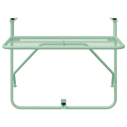Tavolo Appeso da Balcone Verde menta 60 x 39 x 65 cm Acciaio