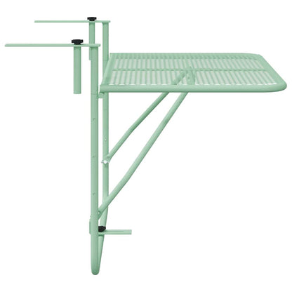 Tavolo Appeso da Balcone Verde menta 60 x 39 x 65 cm Acciaio