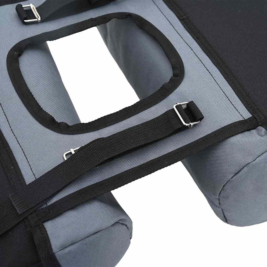 Borsa per biciclette Grigio e Nero 31.5 x 15.5 x 40 cm