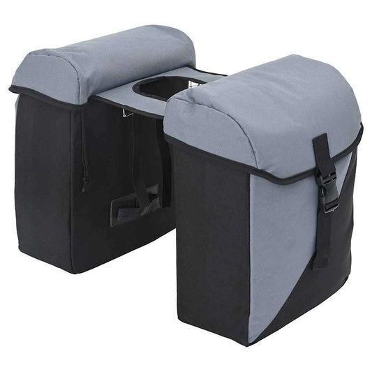 Borsa per biciclette Grigio e Nero 31.5 x 15.5 x 40 cm