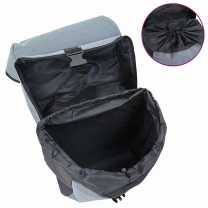 Borsa per biciclette Grigio e Nero 31.5 x 15.5 x 40 cm