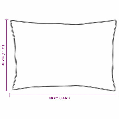 Cuscino con cuscino 2 pcs Bianco 40 x 60 cm Piuma
