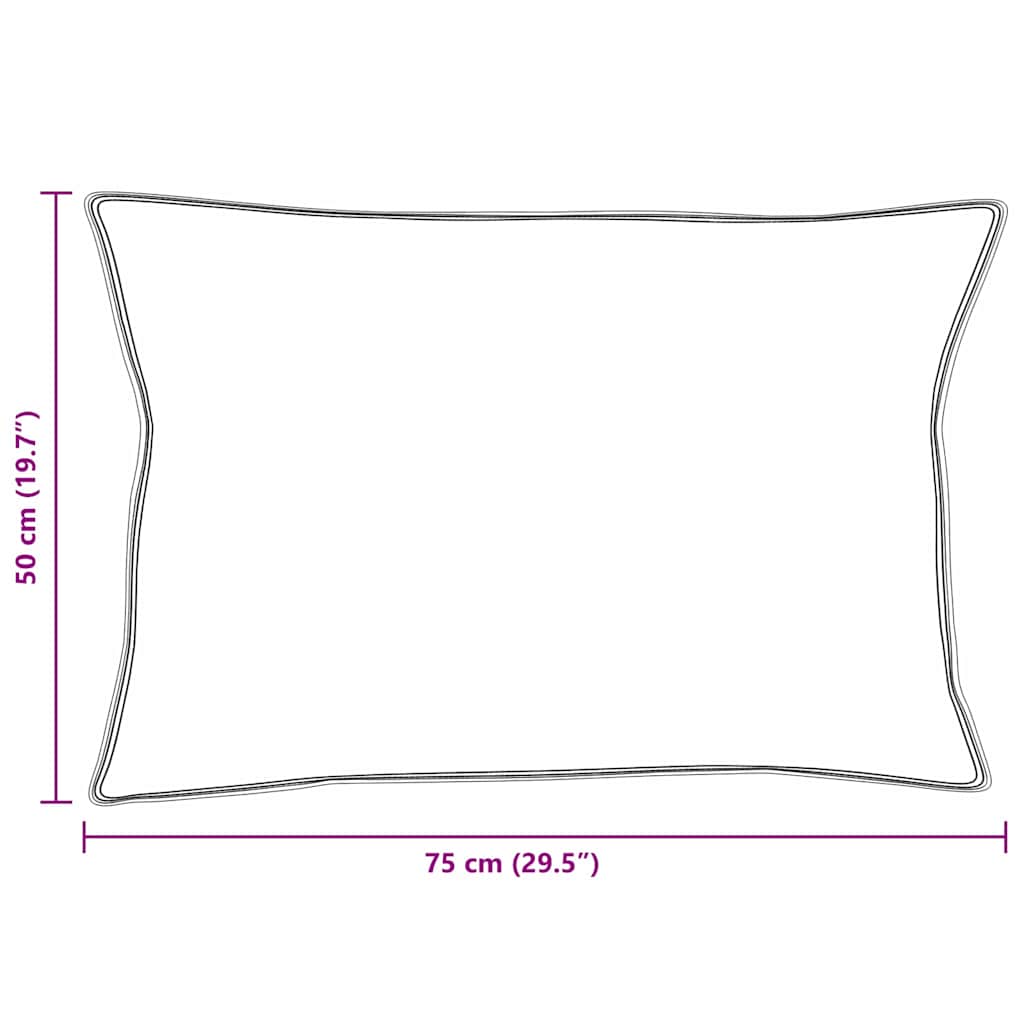 Cuscino con cuscino 2 pcs Bianco 50 x 75 cm Piuma