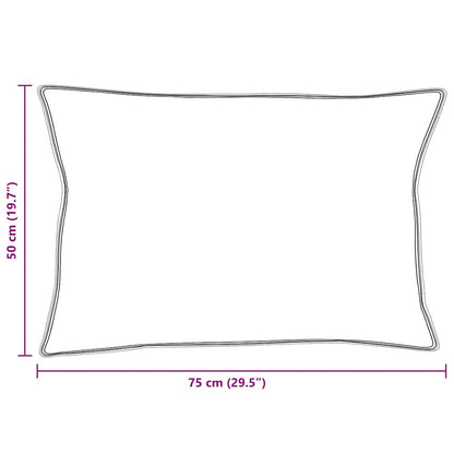 Cuscino con cuscino 2 pcs Bianco 50 x 75 cm Piuma