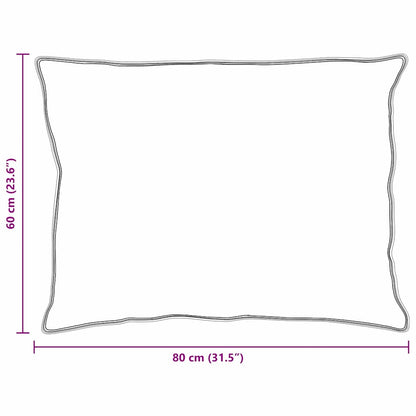 Cuscino con cuscino 2 pcs Bianco 60 x 80 cm Piuma