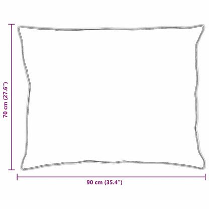 Cuscino con cuscino 2 pcs Bianco 70 x 90 cm Piuma