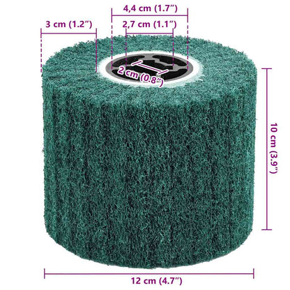 Rulli Abrasivi 3 pcs Verde 12 x 12 x 10 cm Fibre sintetiche