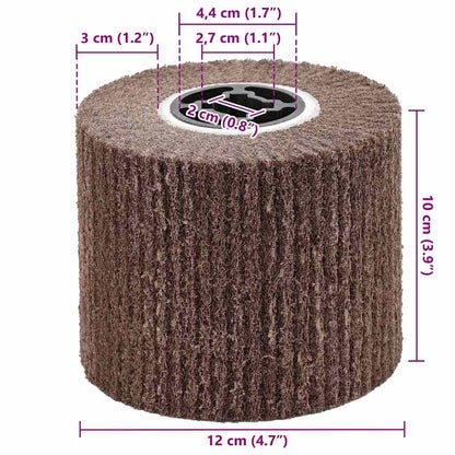 Rulli Abrasivi 3 pcs Marrone 12 x 12 x 10 cm Fibre sintetiche