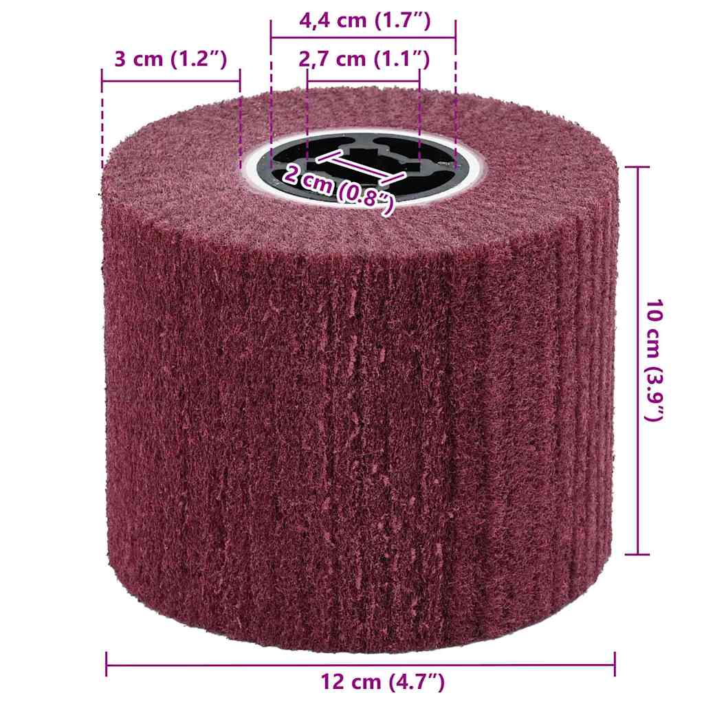 Rulli Abrasivi 3 pcs Rosso 12 x 12 x 10 cm Fibre sintetiche