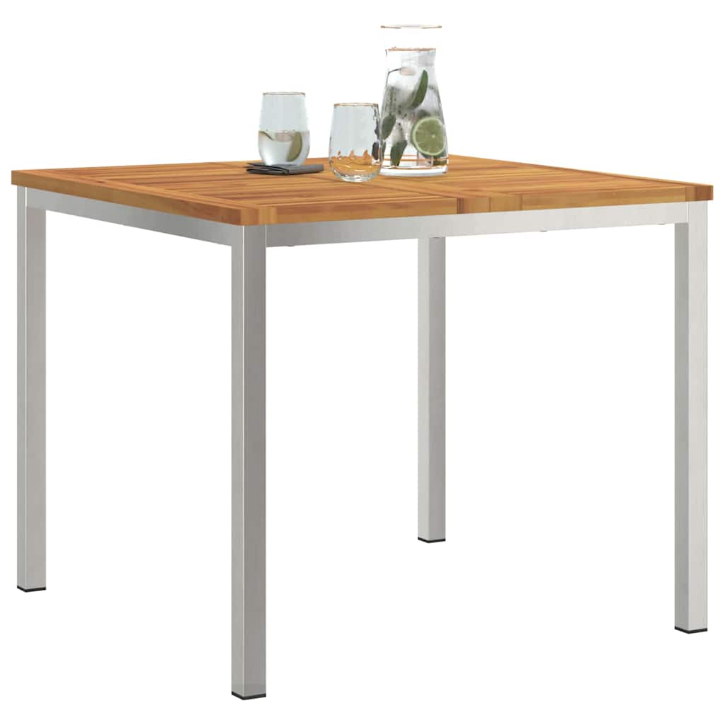 TavolodaPranzo Marrone 90 x 90 x 75 cm Legno di Acacia Massello | homemem39