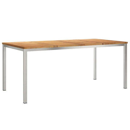 Tavolo da pranzo Legno Teak Massello e Acciaio Inossidabile